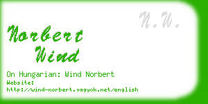 norbert wind business card